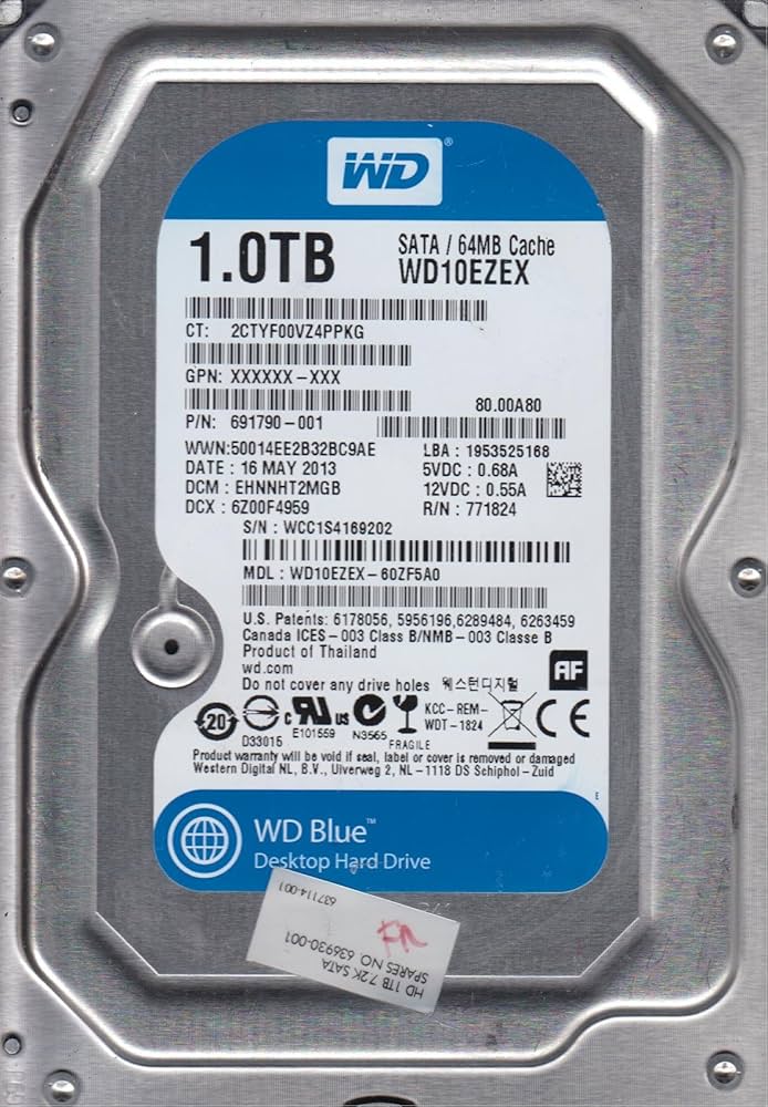 Amazon.com: WD10EZEX-60ZF5A0, DCM EHNNHT2MGB, Western